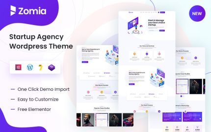 Zomia - Başlangıç Ajansı Elementor WordPress Teması