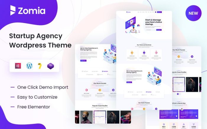 Zomia - Başlangıç Ajansı Elementor WordPress Teması