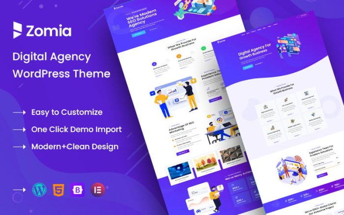 Zomia - Dijital Ajans Mobil Uyumlu WordPress Teması