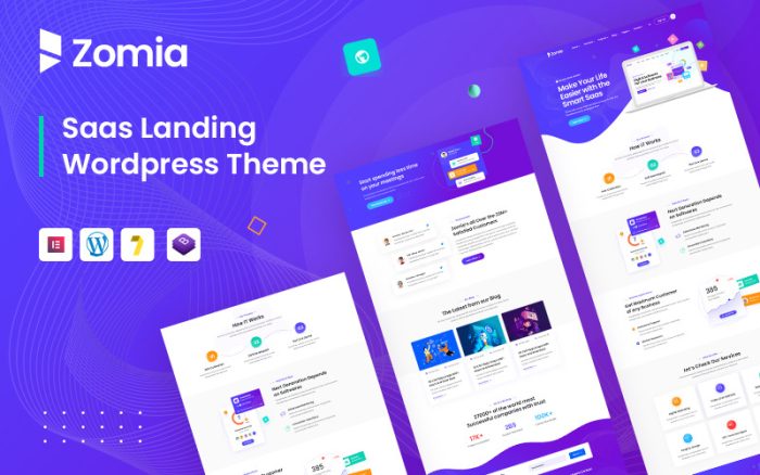 Zomia - Saas Giriş ve Başlangıç WordPress Teması.