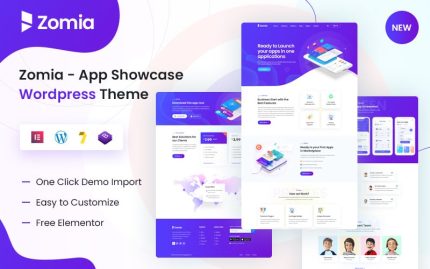 Zomia - Uygulama Vitrini Elementor WordPress Teması