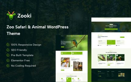 Zooki – Premium Bir Hayvanat Bahçesi Safari Hayvanı, Anime ve Manga WordPress Teması