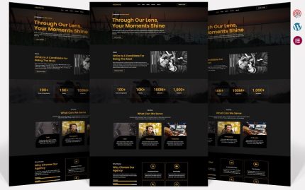 Agencye - Yaratıcı Fotoğraf Ajansı Elementor WordPress Teması