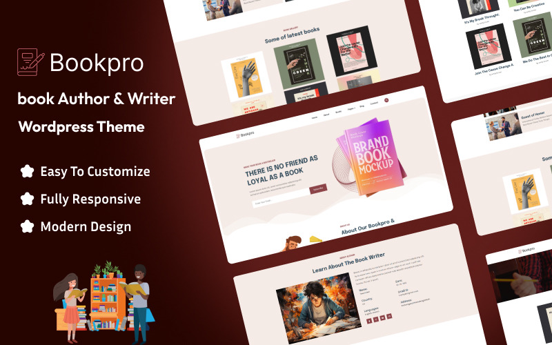 Bookpro - Kitap Yazarı ve Yazar WordPress Teması