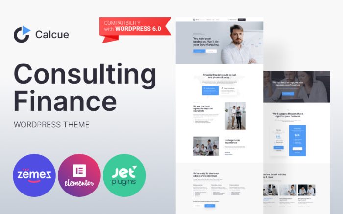 Calcue - Danışmanlık Finansmanı WordPress Teması