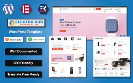 Electro Hub - Modern Elektronik Mağazası WooCommerce Elementor Teması