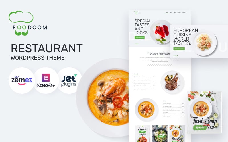 Foodcom - Restoran WordPress Elementor Teması