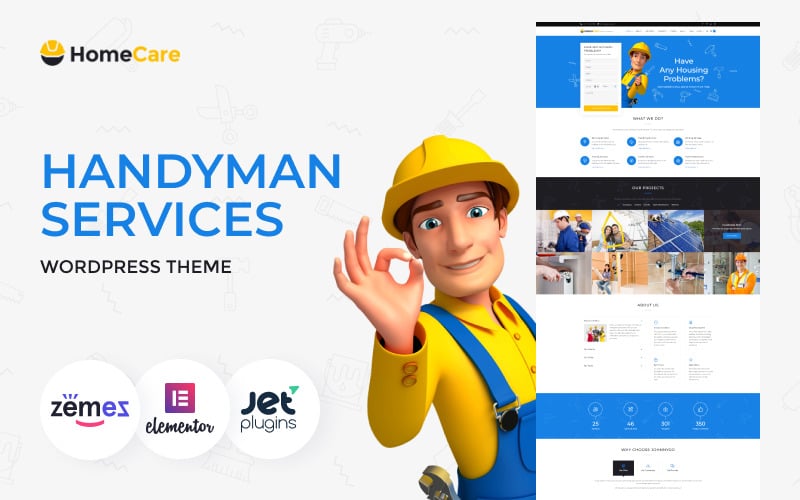 HomeCare - Modern Tamirci Hizmetleri WordPress Teması