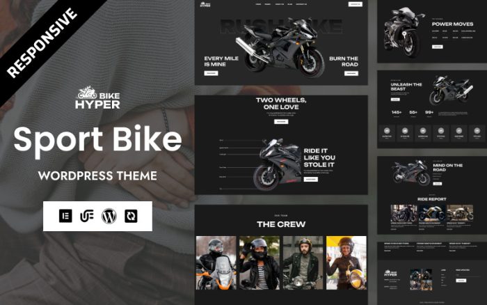 Hyperbike - Spor Bisikleti ve Biker Kulübü Elementor Teması