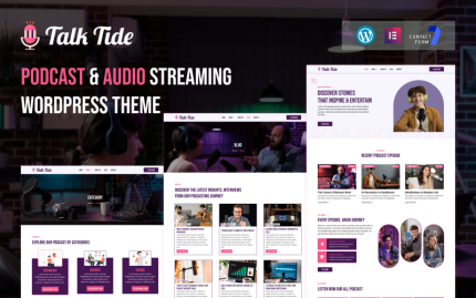 PodcastFlow - Podcast ve Ses Akışı WordPress Teması