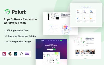 Poket – Apps Yazılım Mobil Uyumlu WordPress Teması