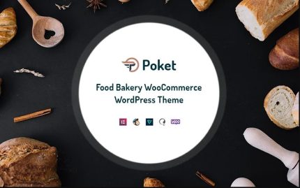 Poket - Yemek Fırını, Kafe Woocomerce Mobil Uyumlu WP Teması
