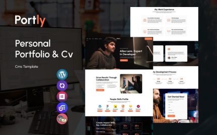 Portly - Kişisel Portföy Çok Amaçlı Mobil Uyumlu WordPress Teması