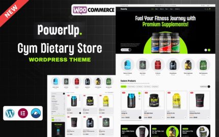 PowerUp – Sağlık ve Fitness Takviyesi WooCommerce Mağaza WordPress Teması