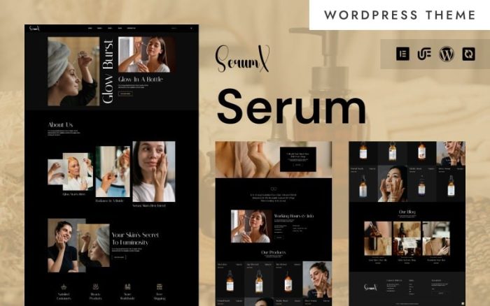 SerumX - Kozmetik Serum Mağazası ve Güzellik Ürünleri WooCommerce Elementor Teması