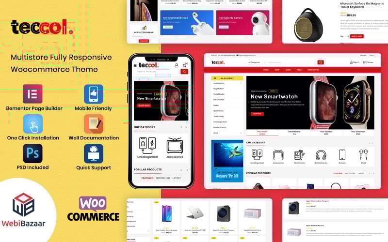 Teccol - Mobil Uyumlu WordPress WooCommerce Teması