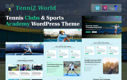 TenisKulübü - Spor Akademileri WordPress Teması