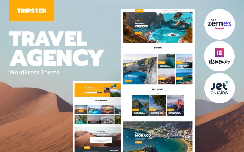 Tripster - Modern Seyahat Acentası Elementor Teması